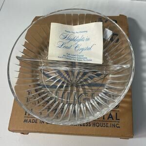 Vintage Princess House Highlights Lead Crystal Serving Dish # 870 - with Box